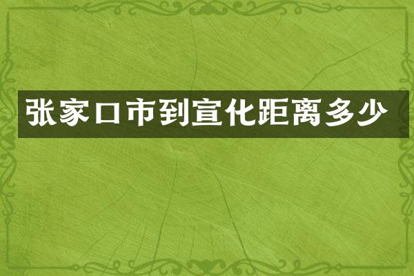 张家口市到宣化距离多少