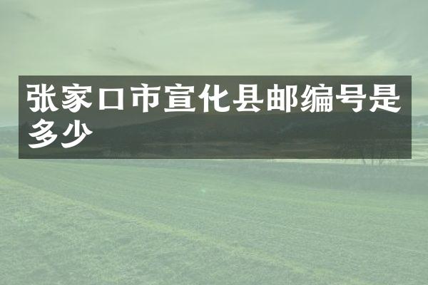 张家口市宣化县邮编号是多少