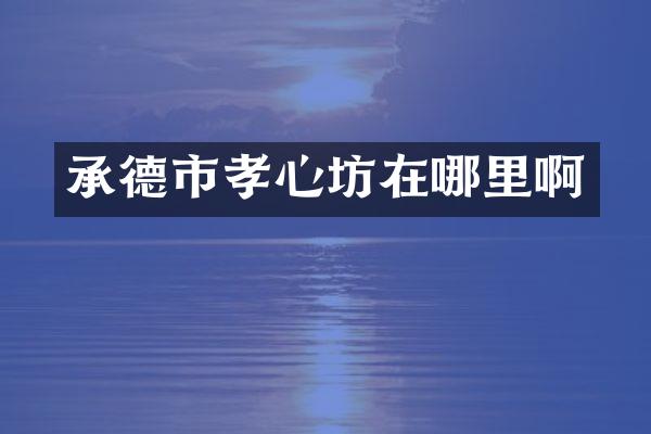 承德市孝心坊在哪里啊