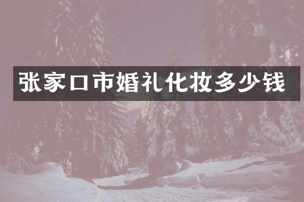张家口市婚礼化妆多少钱