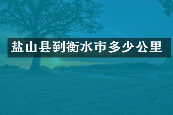 盐山县到衡水市多少公里