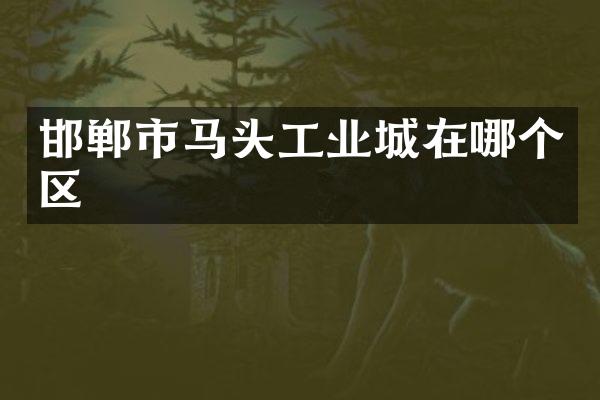 邯郸市马头工业城在哪个区