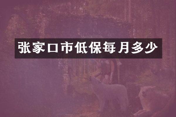 张家口市低保每月多少