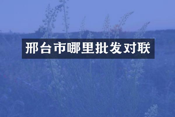 邢台市哪里批发对联