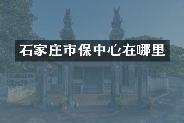 石家庄市保中心在哪里