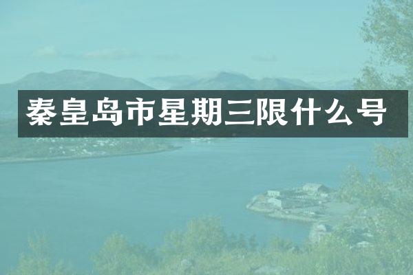 秦皇岛市星期三限什么号