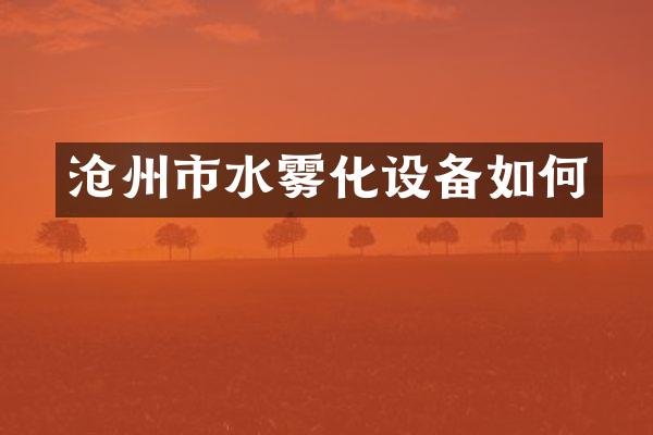 沧州市水雾化设备如何