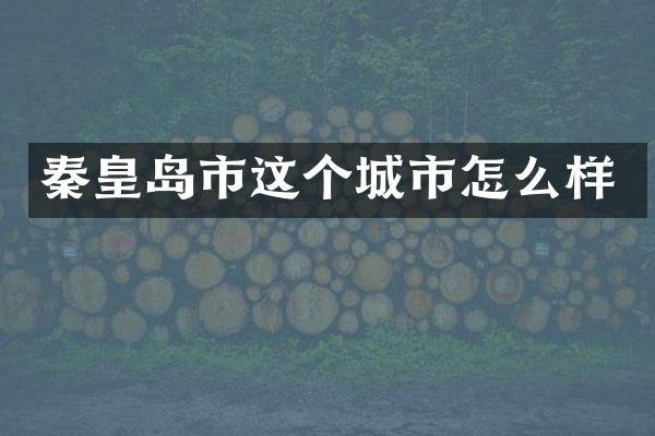 秦皇岛市这个城市怎么样