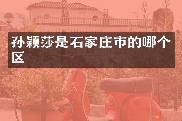 孙颖莎是石家庄市的哪个区