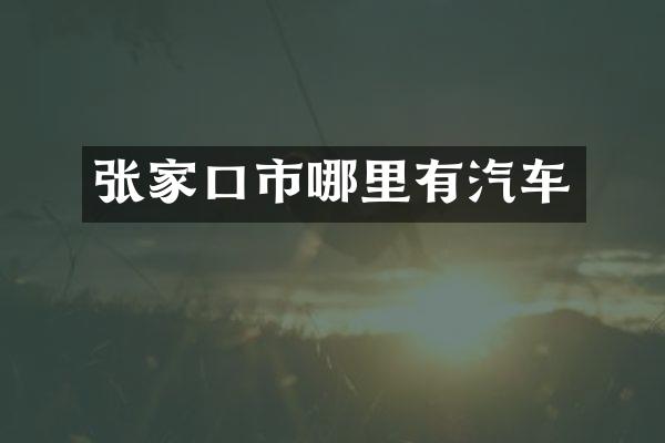 张家口市哪里有汽车