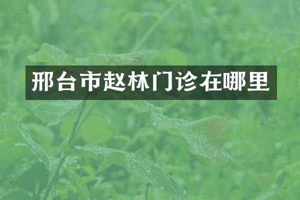 邢台市赵林门诊在哪里