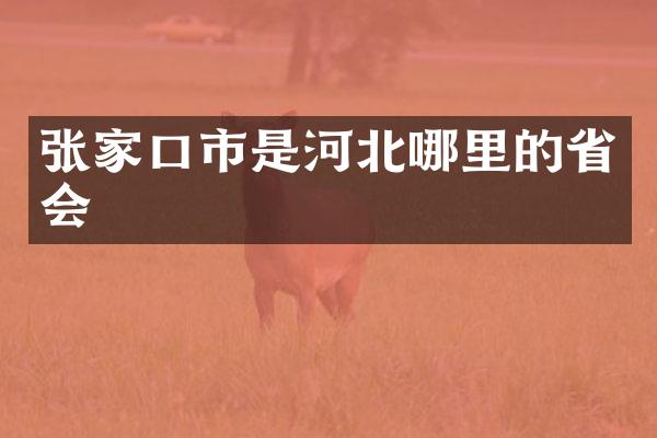 张家口市是河北哪里的省会