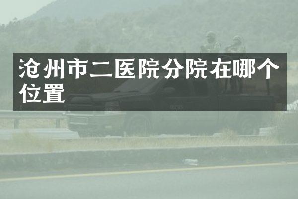 沧州市二医院分院在哪个位置