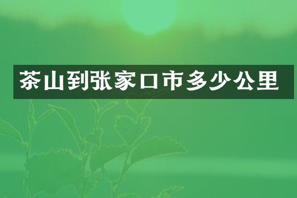 茶山到张家口市多少公里
