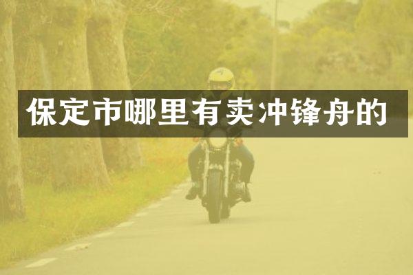保定市哪里有卖冲锋舟的