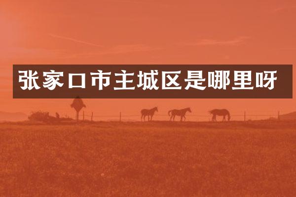 张家口市主城区是哪里呀