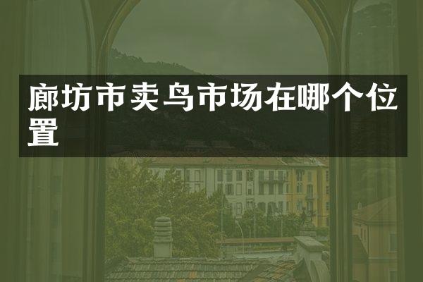 廊坊市卖鸟市场在哪个位置
