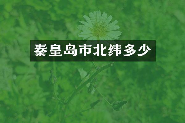 秦皇岛市北纬多少