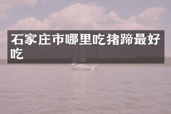石家庄市哪里吃猪蹄最好吃