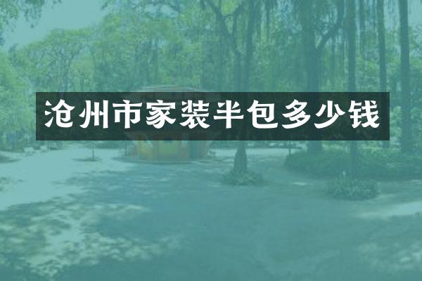 沧州市家装半包多少钱