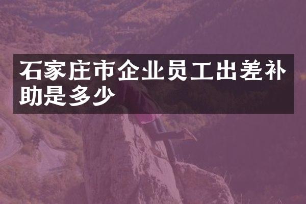石家庄市企业员工出差补助是多少