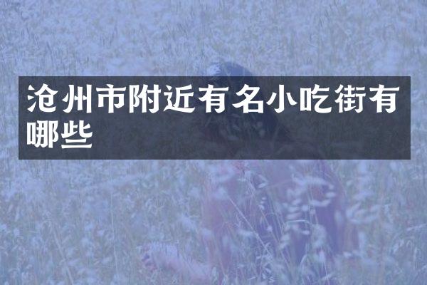 沧州市附近有名小吃街有哪些
