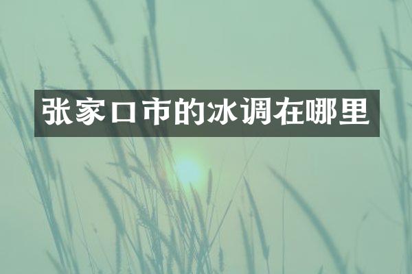 张家口市的冰调在哪里