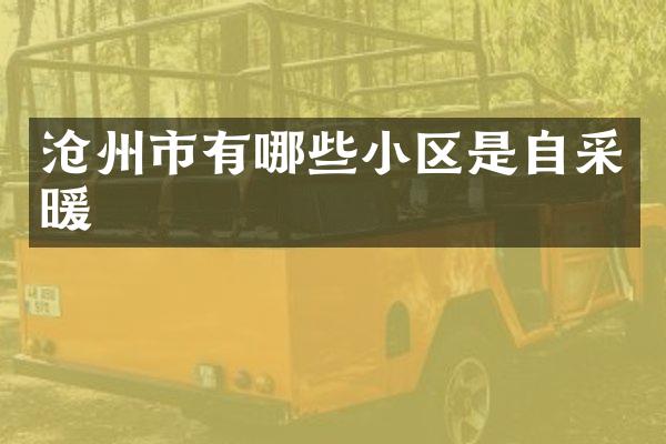沧州市有哪些小区是自采暖