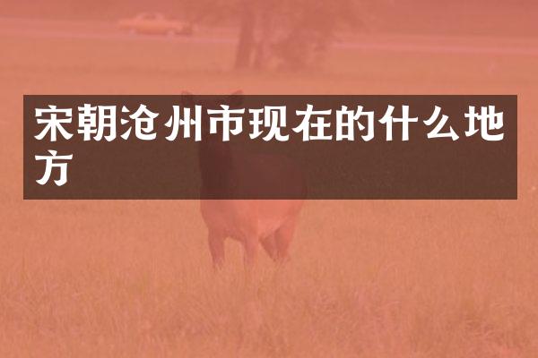 宋朝沧州市现在的什么地方