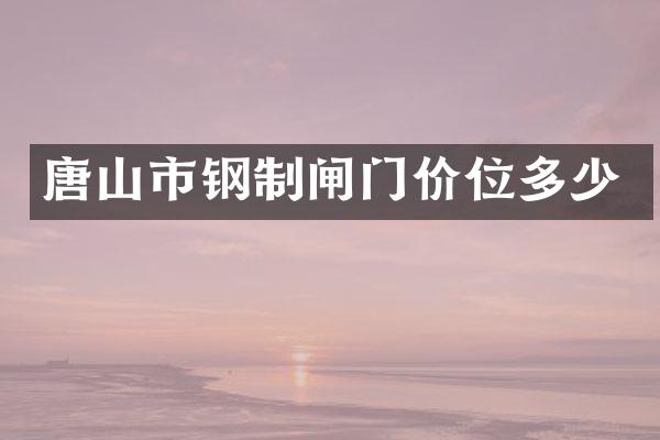 唐山市钢制闸门价位多少