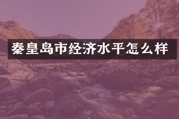 秦皇岛市经济水平怎么样