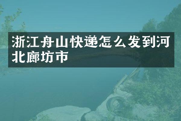 浙江舟山快递怎么发到河北廊坊市