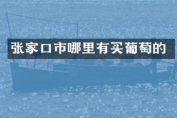 张家口市哪里有买葡萄的