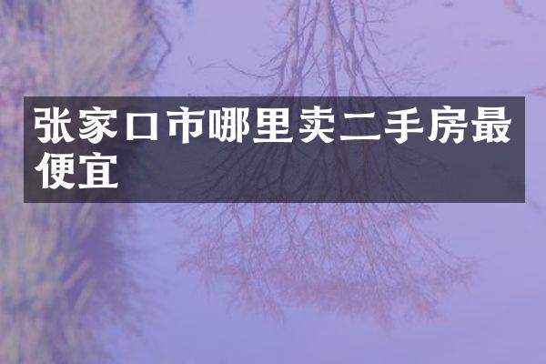 张家口市哪里卖二手房最便宜