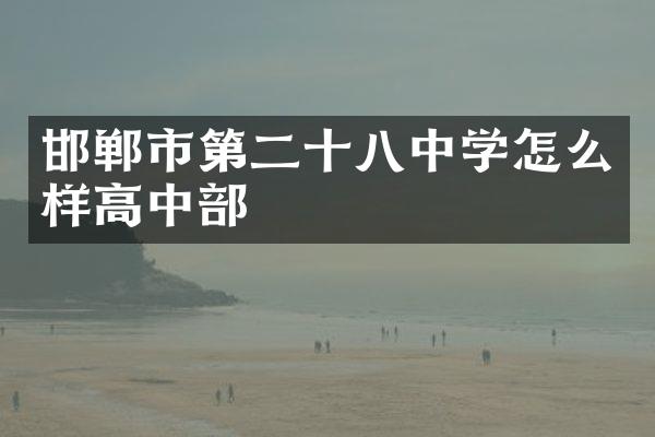 邯郸市第二十八中学怎么样高中部
