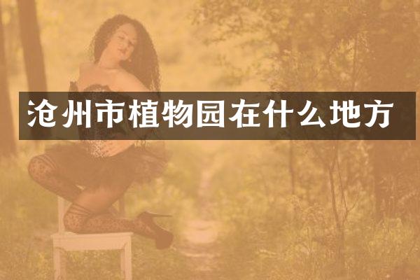 沧州市植物园在什么地方