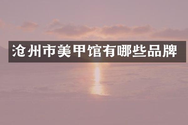 沧州市美甲馆有哪些品牌