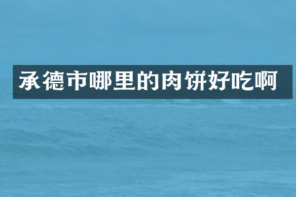 承德市哪里的肉饼好吃啊