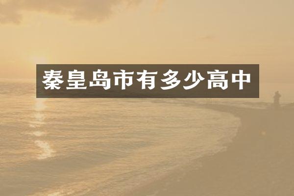 秦皇岛市有多少高中