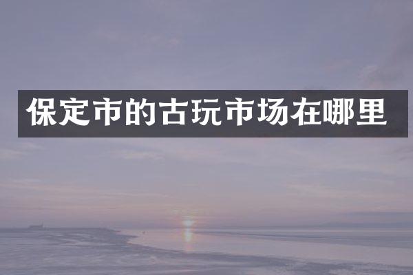 保定市的古玩市场在哪里