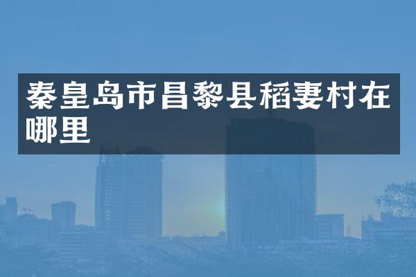秦皇岛市昌黎县稻妻村在哪里