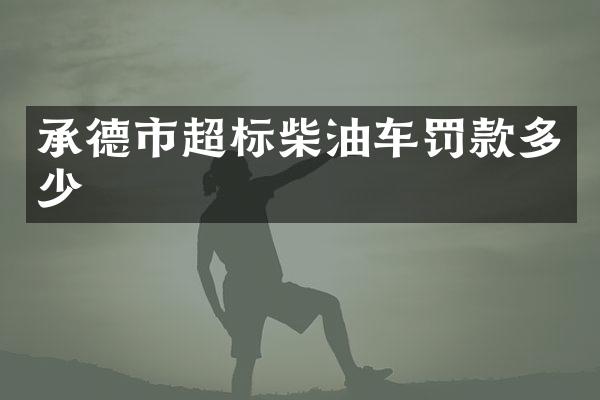 承德市超标柴油车罚款多少