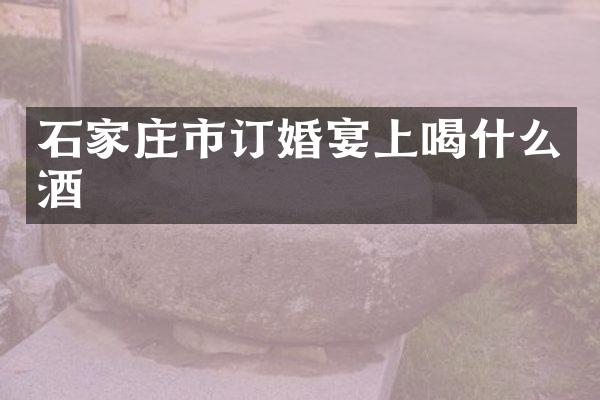 石家庄市订婚宴上喝什么酒