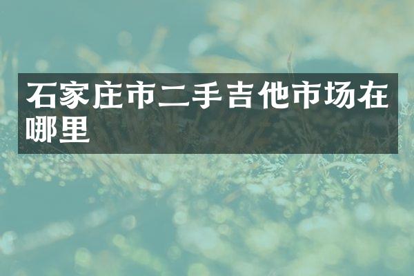 石家庄市二手吉他市场在哪里