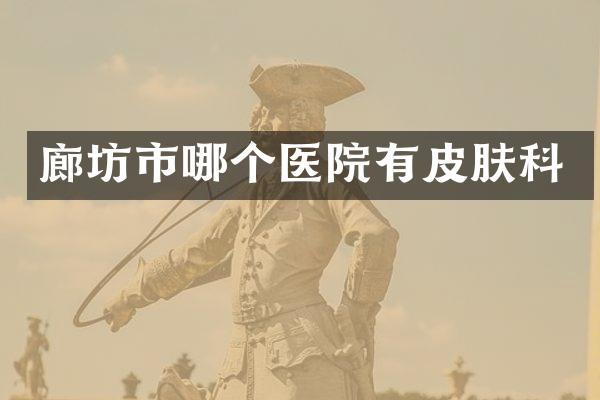 廊坊市哪个医院有皮肤科