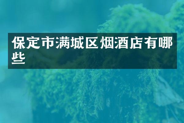 保定市满城区烟酒店有哪些