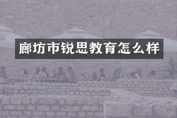 廊坊市锐思教育怎么样