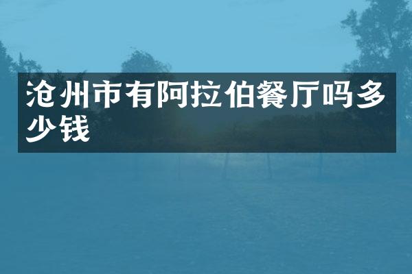 沧州市有阿拉伯餐厅吗多少钱