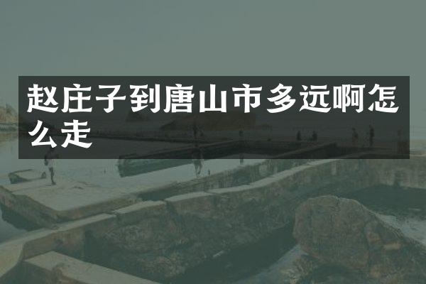 赵庄子到唐山市多远啊怎么走