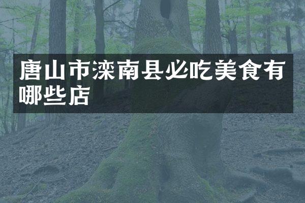 唐山市滦南县必吃美食有哪些店